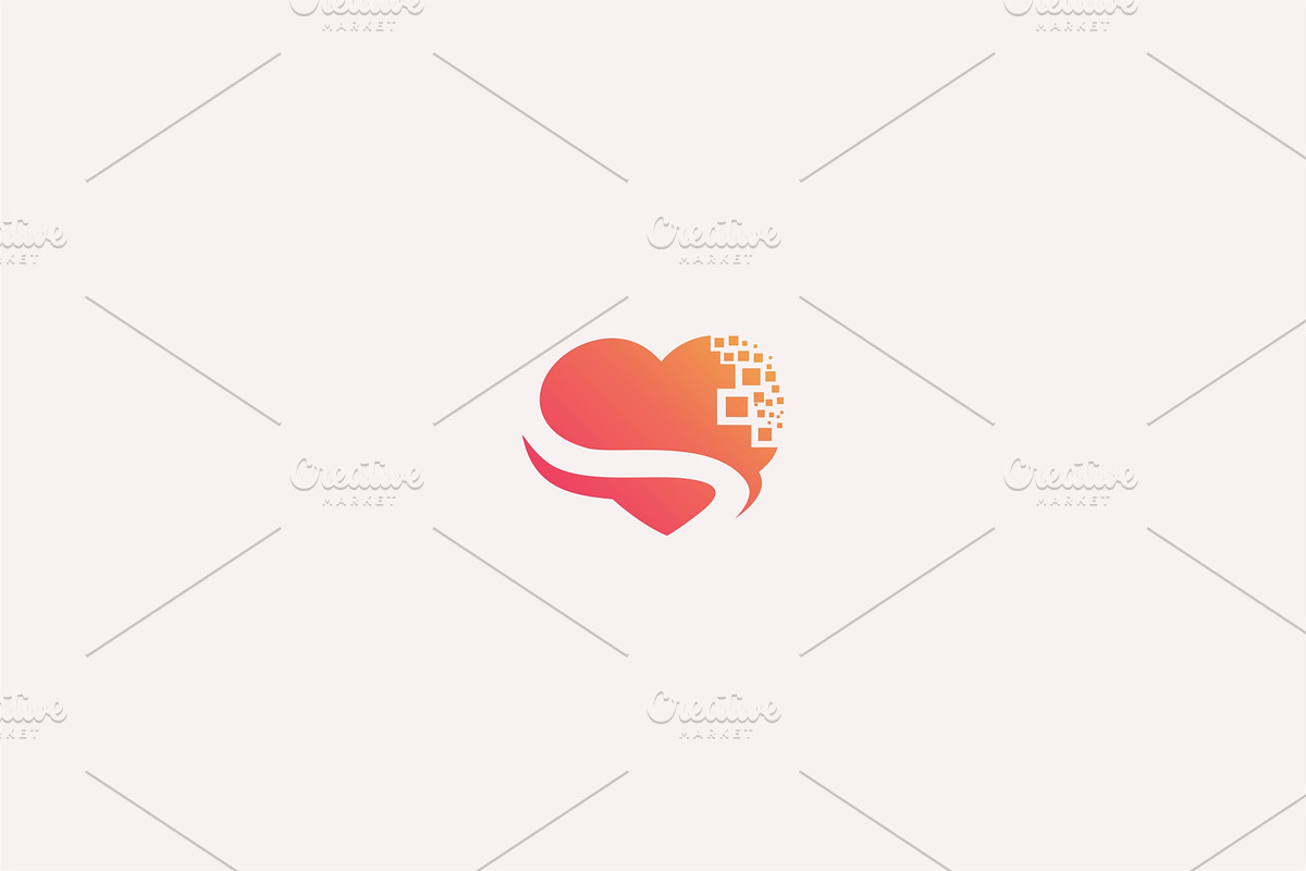 Pixel Heart Logo Design  in Logo Templates - product preview 8