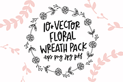 Hand-Drawn Vector Floral Wreath Pack