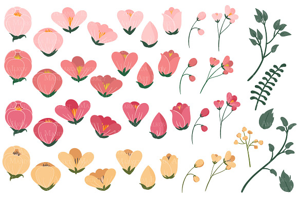 Rose Garden Floral Vectors in Illustrations - product preview 1