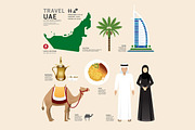 UAE United Arab Emirates Flat Icons