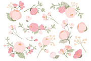 Soft Pink Flower Clipart & Vectors
