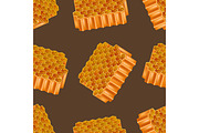 3d Honey Combs Pattern Background.