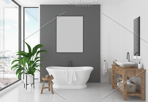 Bathroom mockup interior background in Print Mockups - product preview 1
