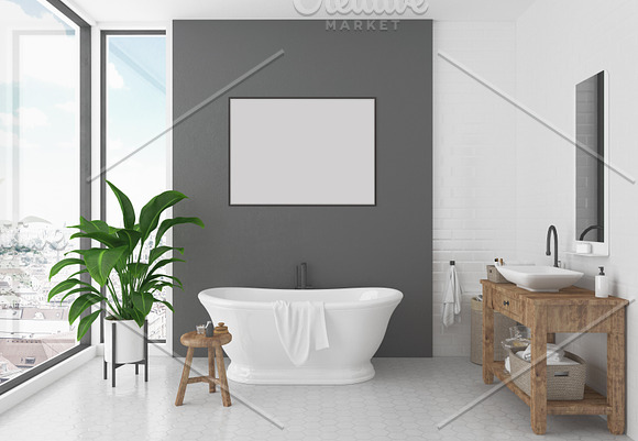 Bathroom mockup interior background in Print Mockups - product preview 2