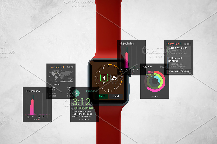 Apple Watch Mockup V.3 in Mobile & Web Mockups - product preview 8