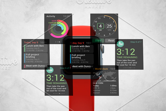 Apple Watch Mockup V.3 in Mobile & Web Mockups - product preview 2