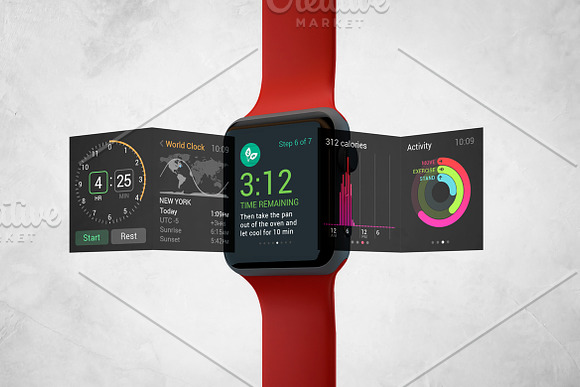 Apple Watch Mockup V.3 in Mobile & Web Mockups - product preview 5
