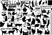 Cat Silhouettes AI EPS PNG