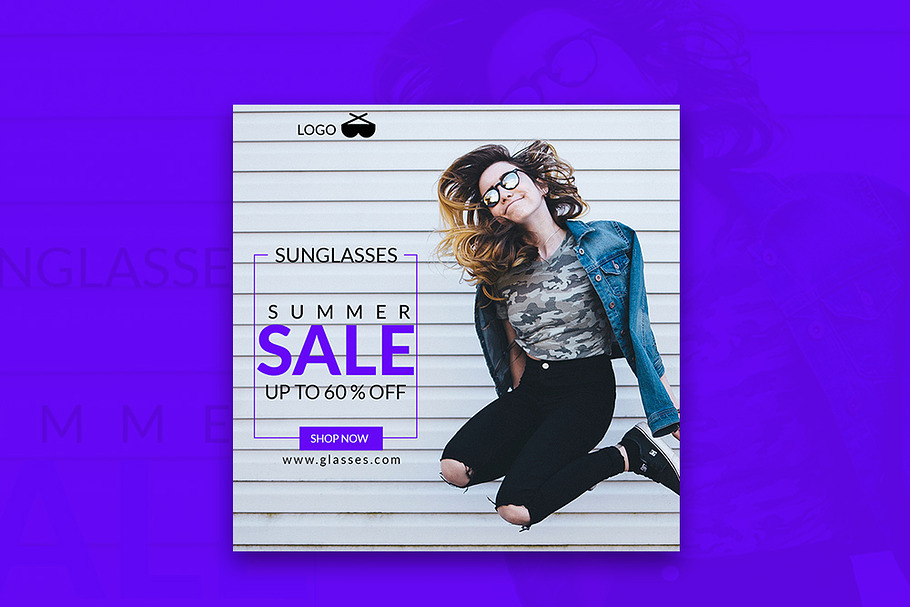 Shop Now Summer Sale Banner in Instagram Templates - product preview 8