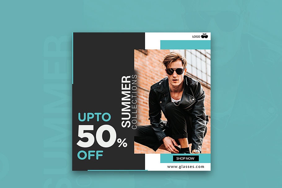 50% Off On Summer Collection Banner  in Instagram Templates - product preview 8