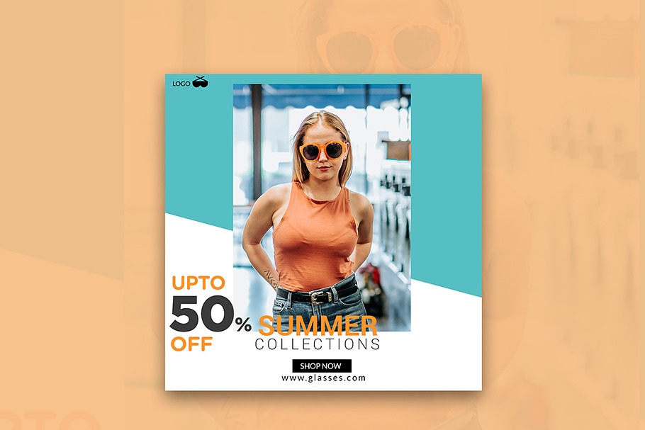 Summer 50% Off Instagram Banner in Instagram Templates - product preview 8