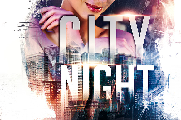 Girl City Night  in Flyer Templates - product preview 1