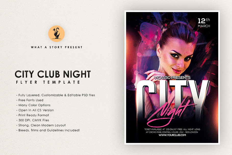 City Club Night in Flyer Templates - product preview 8