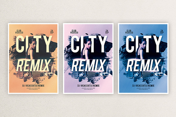 Black City Remix in Flyer Templates - product preview 2