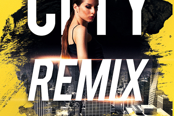Black City Remix in Flyer Templates - product preview 4