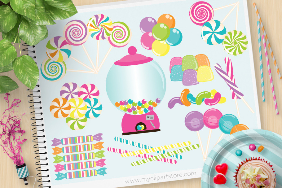 Candy land Clipart Bundle + SVG