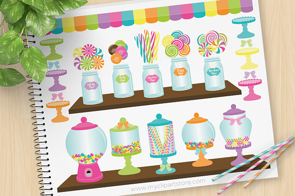 Candy land Clipart Bundle + SVG in Illustrations - product preview 1