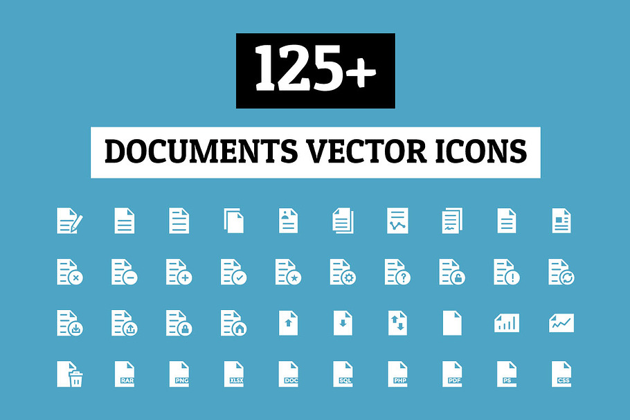 125+ Documents Vector Icons