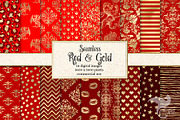 Red and Gold Digital Paper