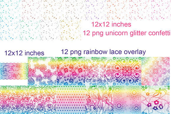Unicorn BUNDLE graphics + background in Illustrations - product preview 2