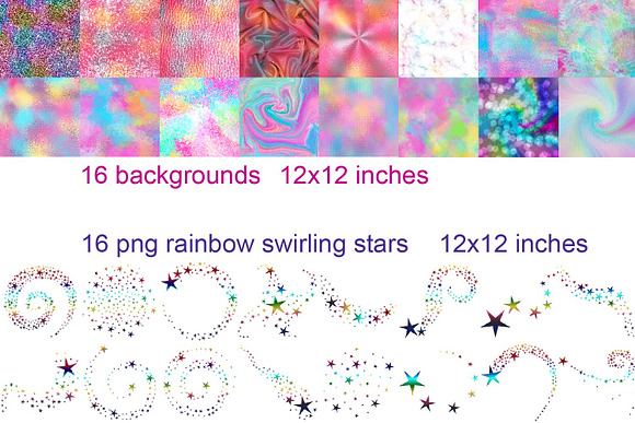 Unicorn BUNDLE graphics + background in Illustrations - product preview 4
