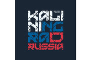 Kaliningrad Russia styled vector t-shirt and apparel design, typ