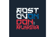 Rostov on Don Russia styled vector t-shirt and apparel design, t