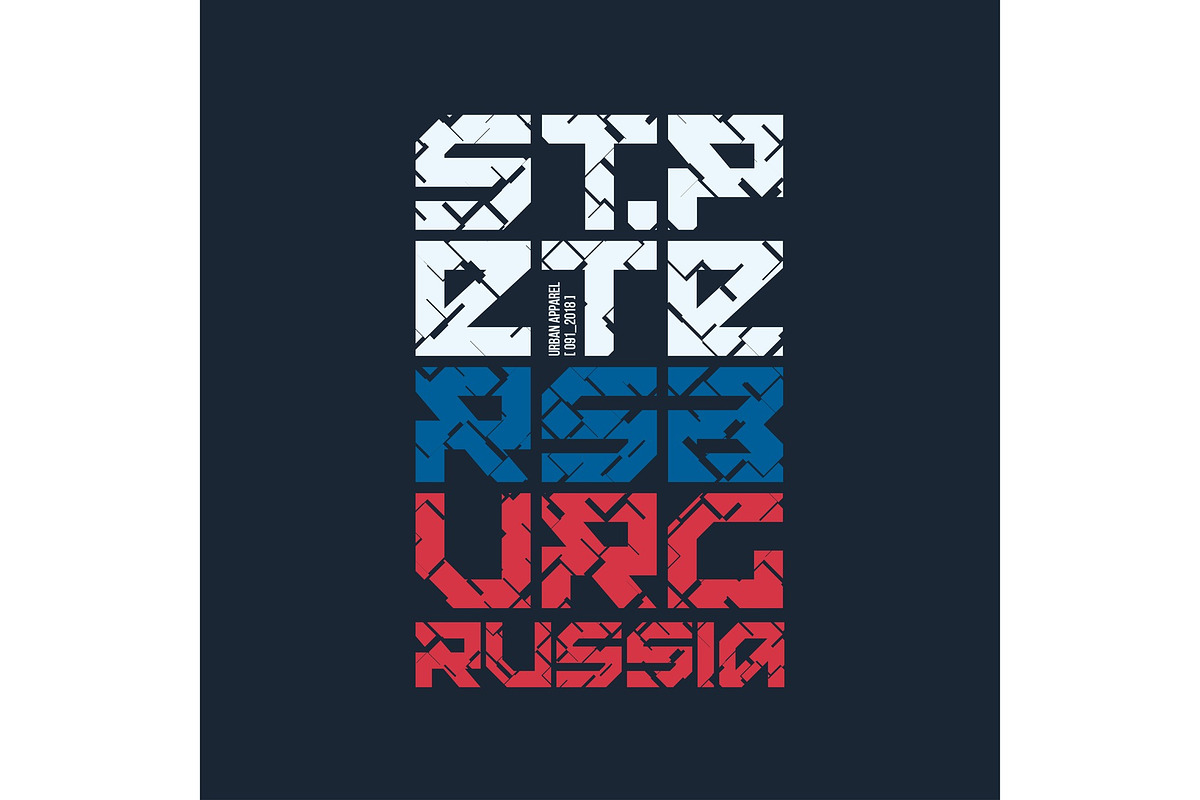 Saint Petersburg Russia styled vector t-shirt and apparel design in Illustrations - product preview 8