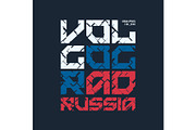 Volgograd Russia styled vector t-shirt and apparel design, typog