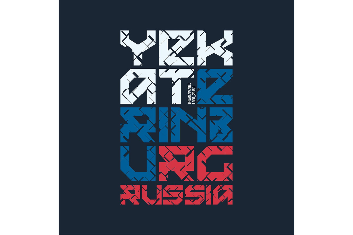 Yekaterinburg Russia styled vector t-shirt and apparel design, t in Illustrations - product preview 8