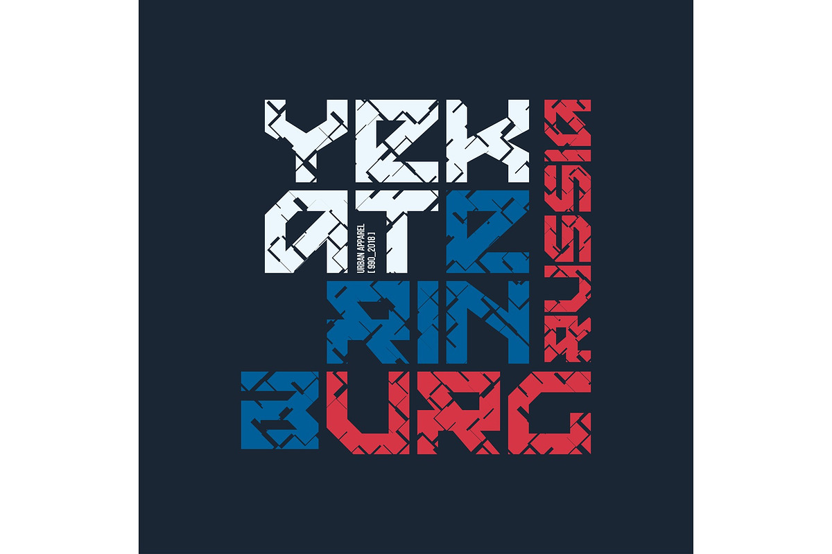 Yekaterinburg Russia styled vector t-shirt and apparel design, t in Illustrations - product preview 8