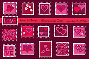 Valentine Stamps Clipart