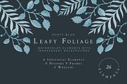 Leafy Foliage - Watercolor Elements