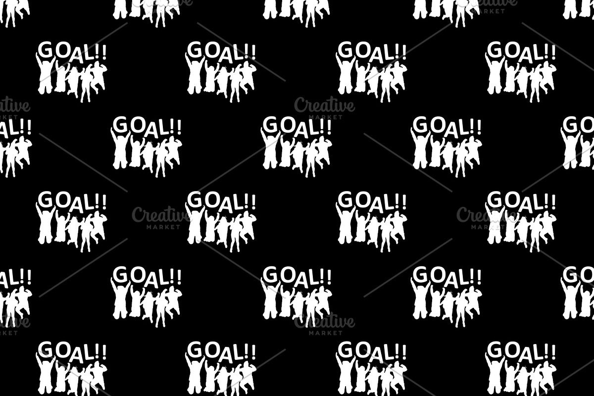 Fans Celebrating Goal Graphic Silhouette Pattern in Patterns - product preview 8