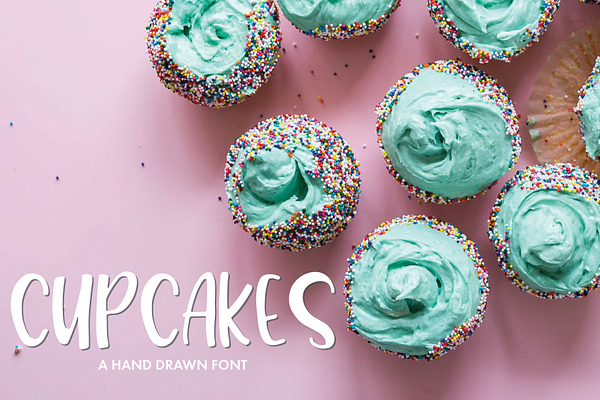 Cupcakes - a Hand Lettered Font