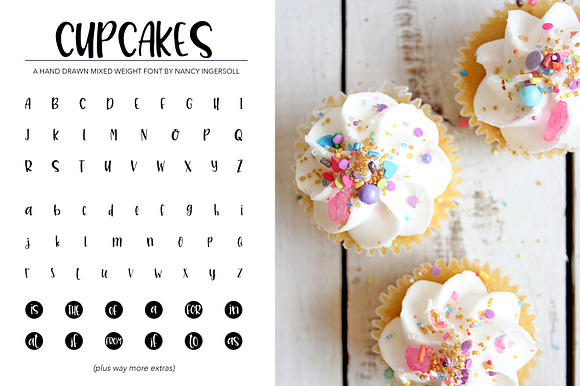 Cupcakes - a Hand Lettered Font in Sans-Serif Fonts - product preview 1