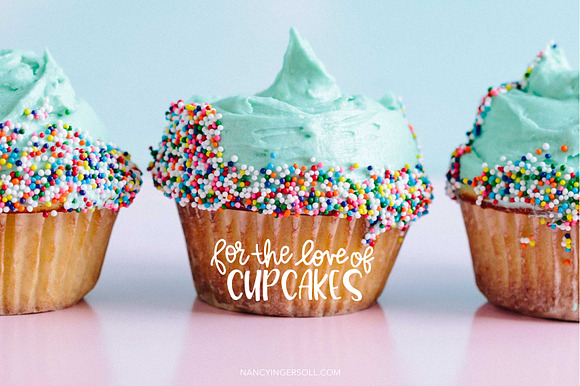 Cupcakes - a Hand Lettered Font in Sans-Serif Fonts - product preview 5