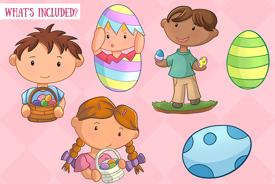 Cute Easter Egg Hunt Collection in Illustrations - product preview 8
