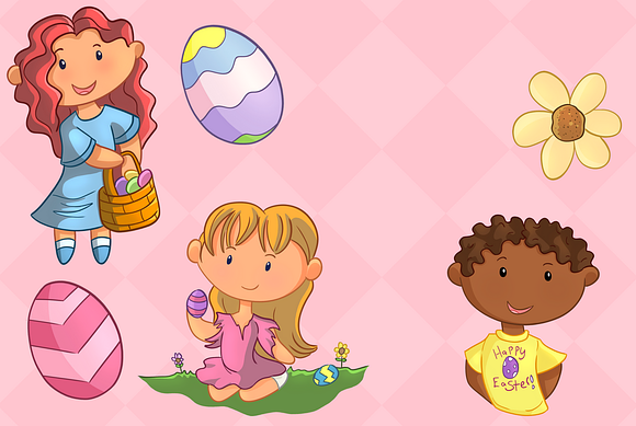 Cute Easter Egg Hunt Collection in Illustrations - product preview 1