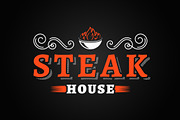 Steak house vintage logo 