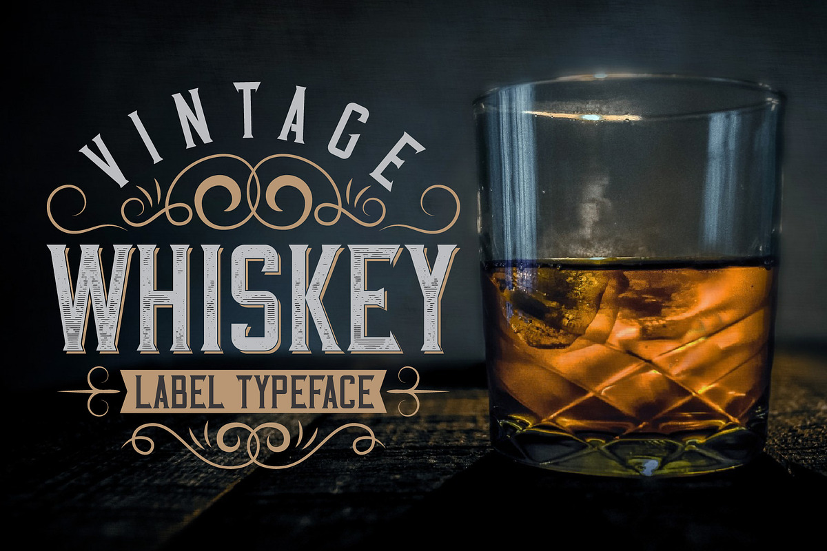 Vintage Whiskey Typeface in Vintage Fonts - product preview 8