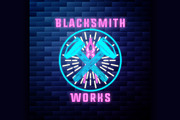 Blacksmith graphic vintage emblem