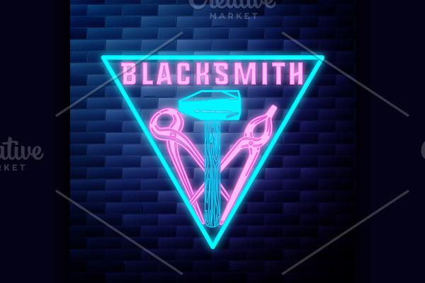 Blacksmith graphic vintage emblem