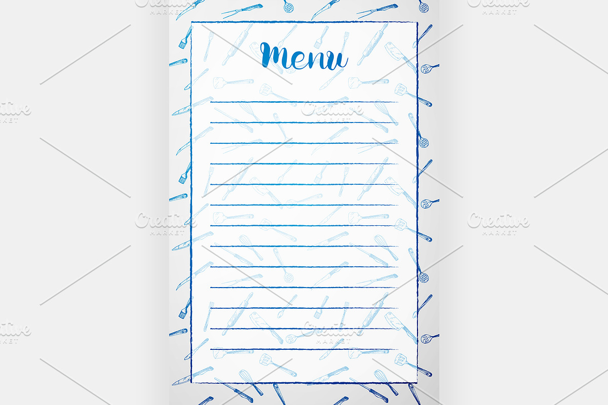 Hand drawn menu in Illustrations - product preview 8