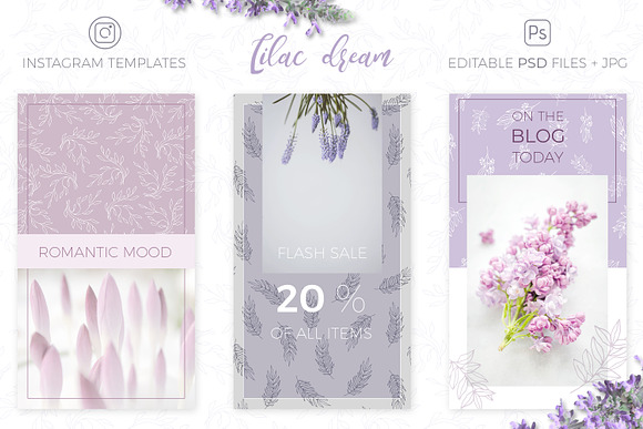 Lilac Dream+Insta Templates in Patterns - product preview 3