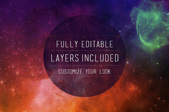 Watercolor Universe Backgrounds in Textures - product preview 1