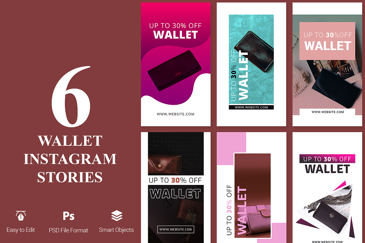 Wallet Instagram Stories in Instagram Templates - product preview 8