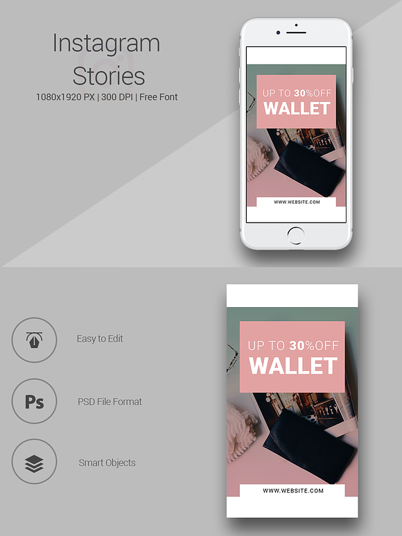 Wallet Instagram Stories in Instagram Templates - product preview 5