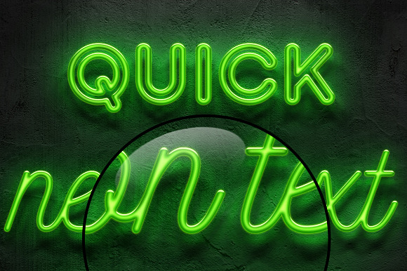 Neon text effect in Mockup Templates - product preview 1