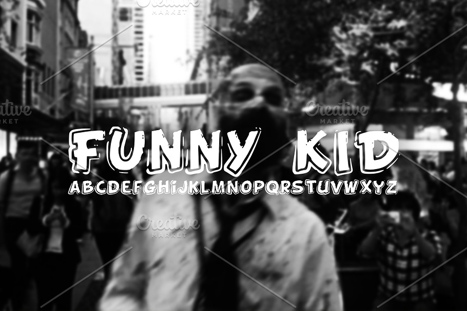 FONT | Funny Kid - 3 FONTS in Sans-Serif Fonts - product preview 8